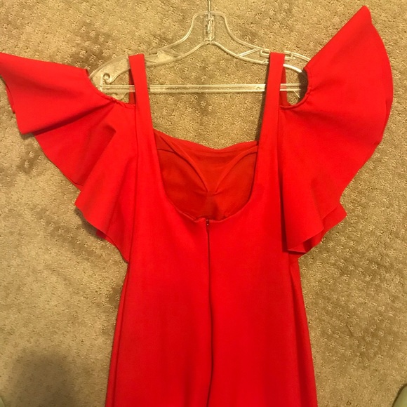 Classy Red Prom Dress - Picture 3 of 8